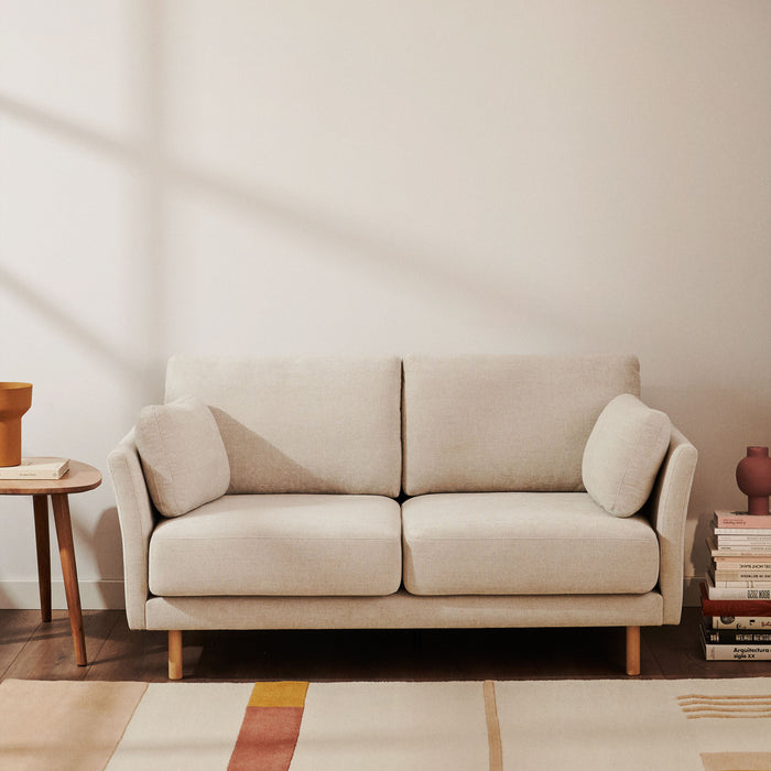 Kave Home - Alfombra Cambrils 100% lana beige y marrón 160 x 230 cm