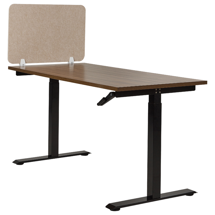 Beliani - SPLIT - Bureauscherm - Beige - 72 x 50 cm - Polyester