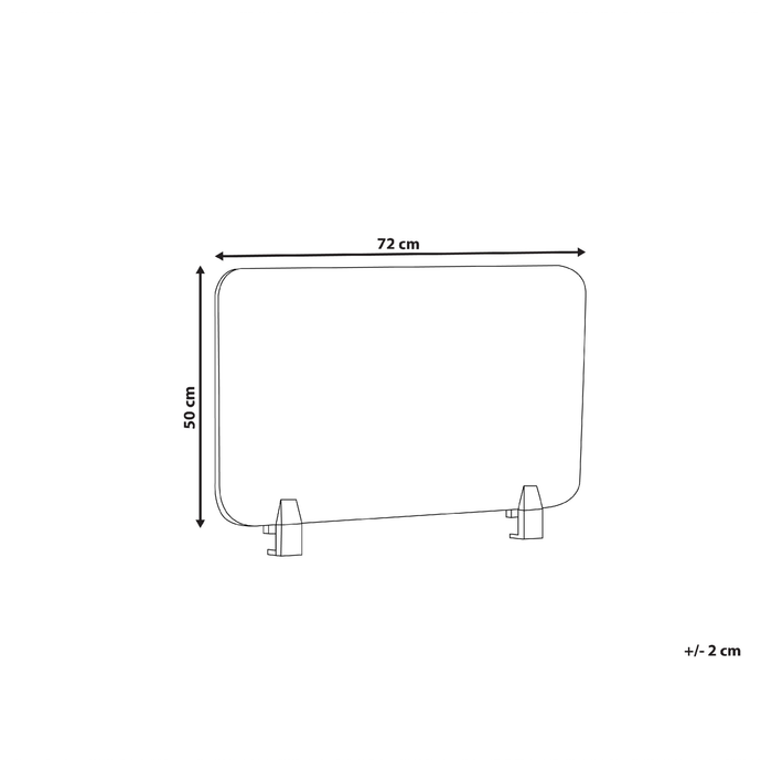 Beliani - SPLIT - Bureauscherm - Beige - 72 x 50 cm - Polyester
