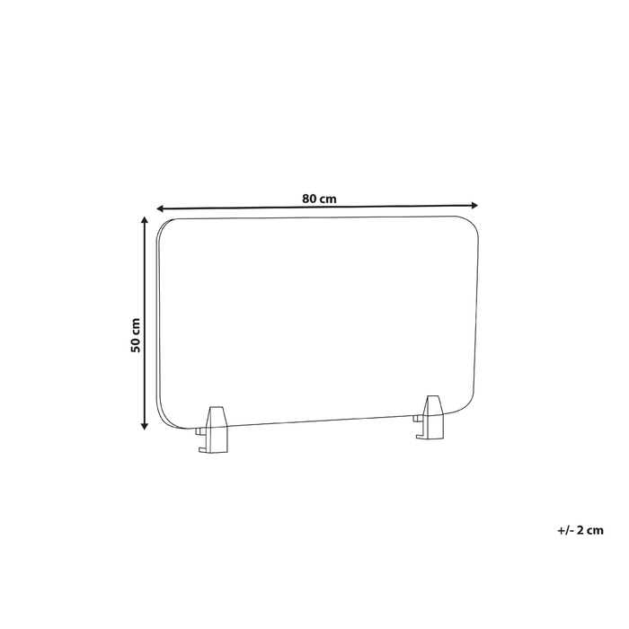 Beliani - SPLIT - Bureauscherm - Beige - 50 x 80 cm - Polyester