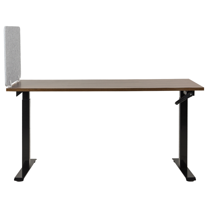 Beliani - SPLIT - Bureauscherm - Lichtgrijs - 50 x 80 cm - Polyester