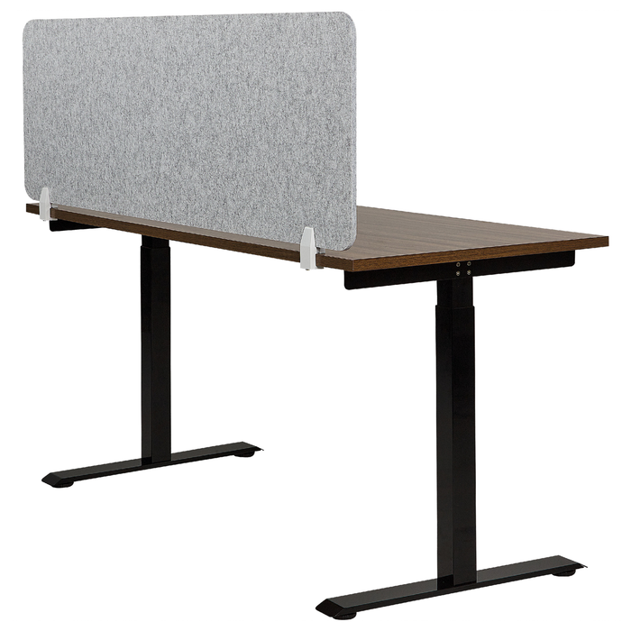 Beliani - SPLIT - Bureauscherm - Lichtgrijs - 50 x 160 cm - Polyester