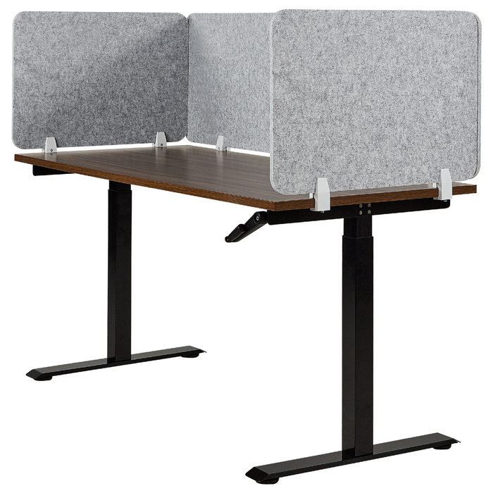 Beliani - SPLIT - Bureauscherm - Lichtgrijs - 50 x 160 cm - Polyester