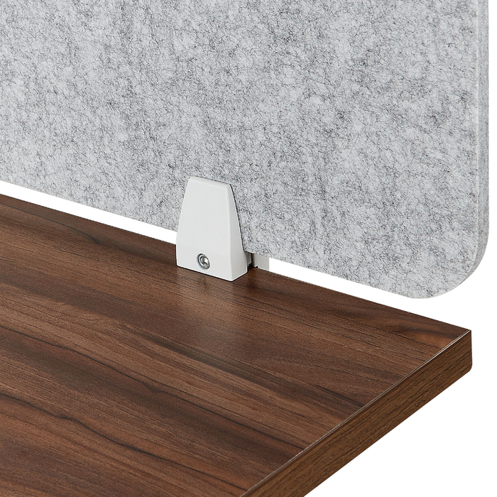 Beliani - SPLIT - Bureauscherm - Lichtgrijs - 50 x 160 cm - Polyester