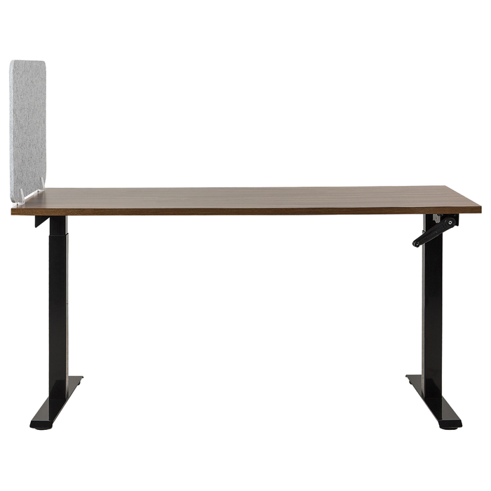 Beliani - SPLIT - Bureauscherm - Lichtgrijs - 72 x 50 cm - Polyester