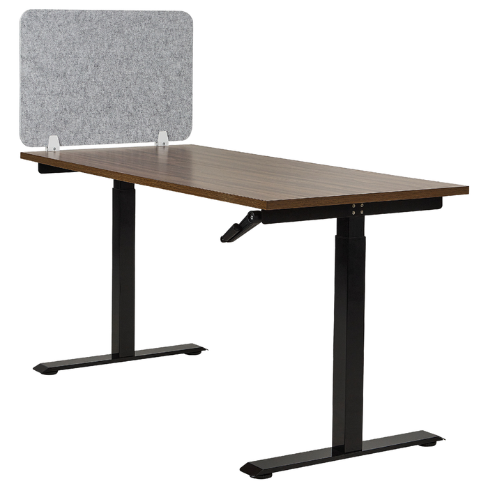 Beliani - SPLIT - Bureauscherm - Lichtgrijs - 72 x 50 cm - Polyester