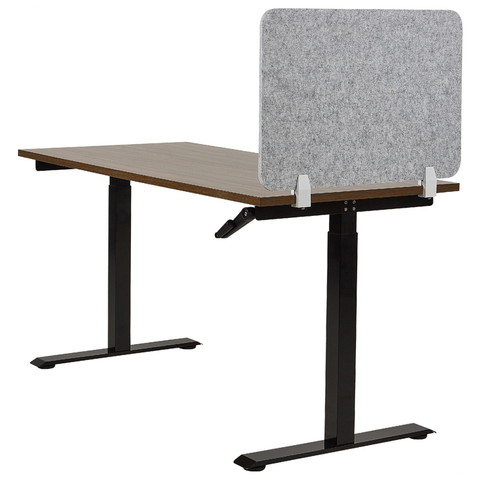 Beliani - SPLIT - Bureauscherm - Lichtgrijs - 72 x 50 cm - Polyester