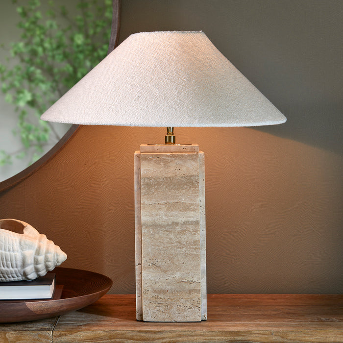 Riviera Maison Lampenkap wit, Teddy stof - Cone Bouclé (ØxH) 54x18