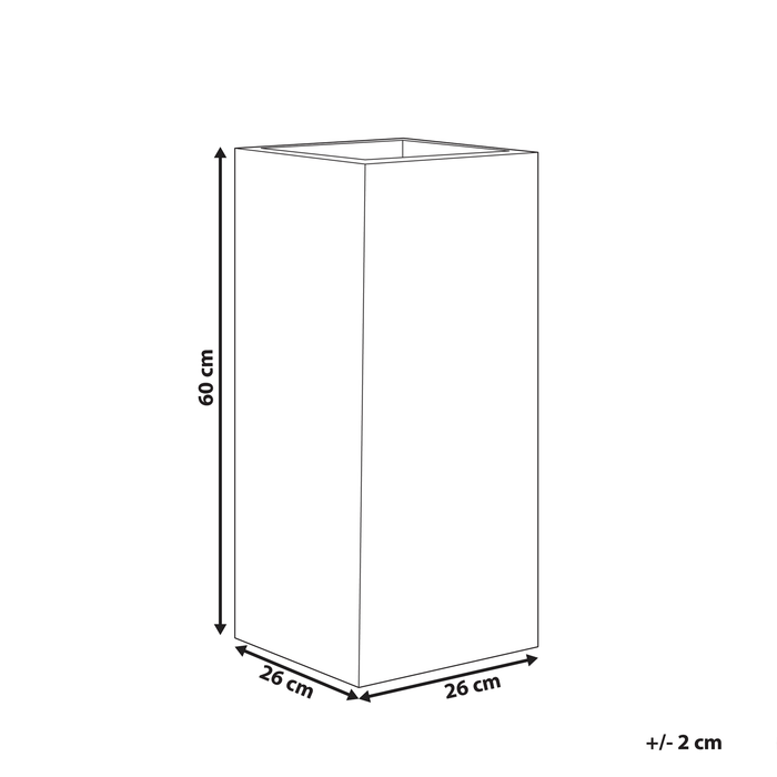 Beliani - DION - Plantenbak - Lichtgrijs - 60 cm - Klei-vezelmengsel