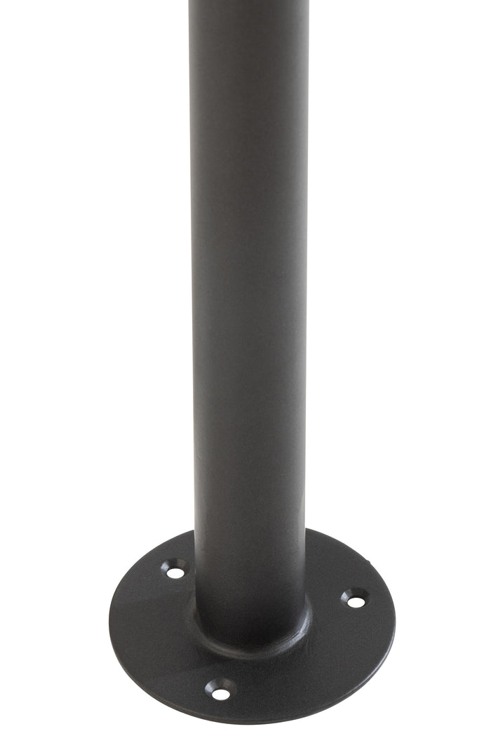 J-Line spiegel + muurplank Marmer - ijzer|glas - wit|zwart - 185 cm hoog