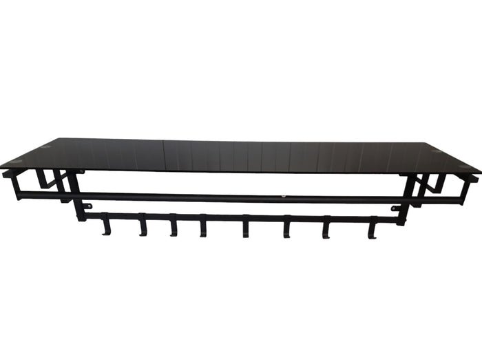 FURNILUX - Wand kapstok De Luxe 8 Haken - GLAS -Zwart