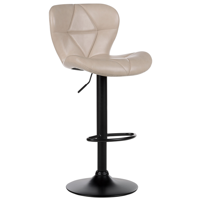 Beliani - VALETTA II - Barkruk set van 2 - Lichtbeige - Kunstleer