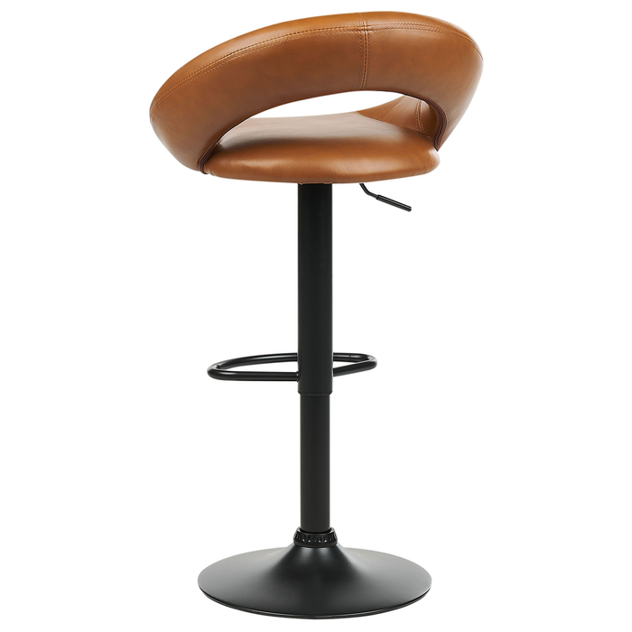 Beliani - PEORIA II - Barkruk set van 2 - Goudbruin - Kunstleer