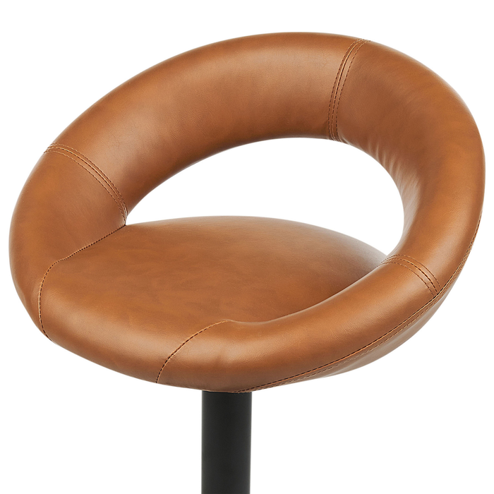 Beliani - PEORIA II - Barkruk set van 2 - Goudbruin - Kunstleer