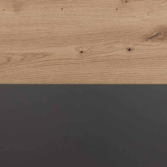 Goossens Bedframe Peder - 120 x 200 - Grafiet met accent eiken artisan