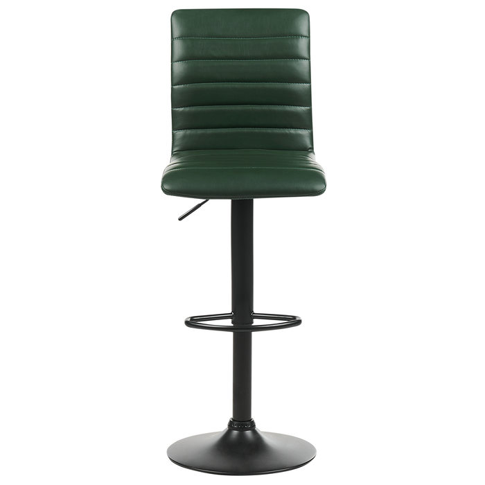 Beliani - LUCERNE II - Barkruk set van 2 - Donkergroen - Kunstleer