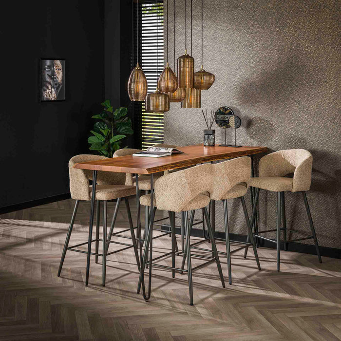 Fraaai Zayn barstoel bouclé - zand