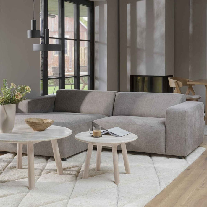 Rowico Home Willard 3-zits Hoekbank Links - Beige Stof