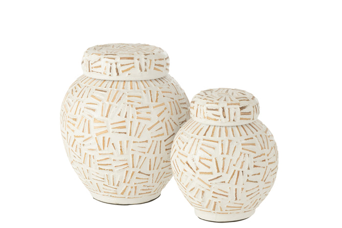 J-Line voorraadpot Elia - glas - transparant - small