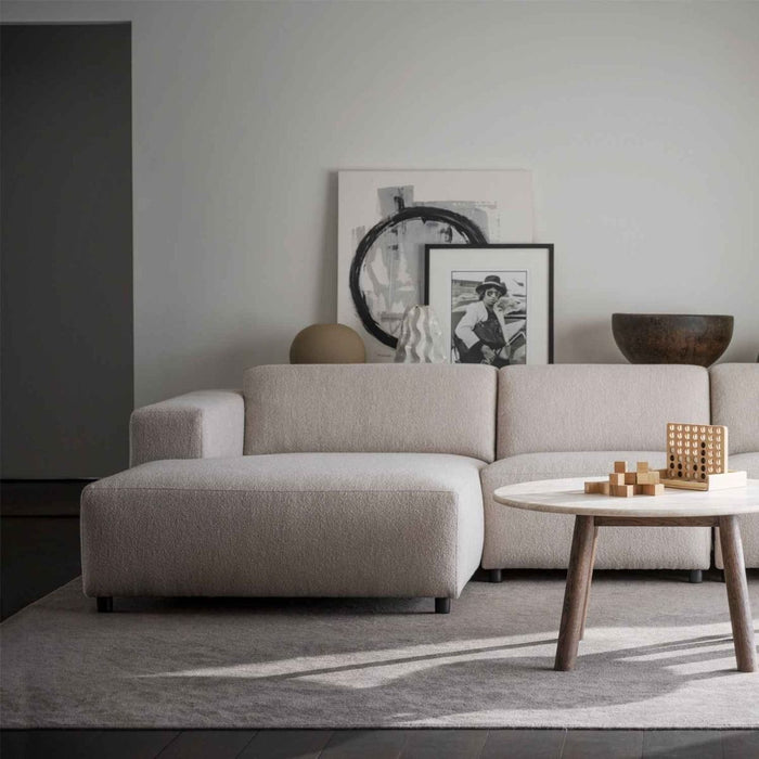 Rowico Home Willard 4-zits Hoekbank Links - Lichtbeige Stof