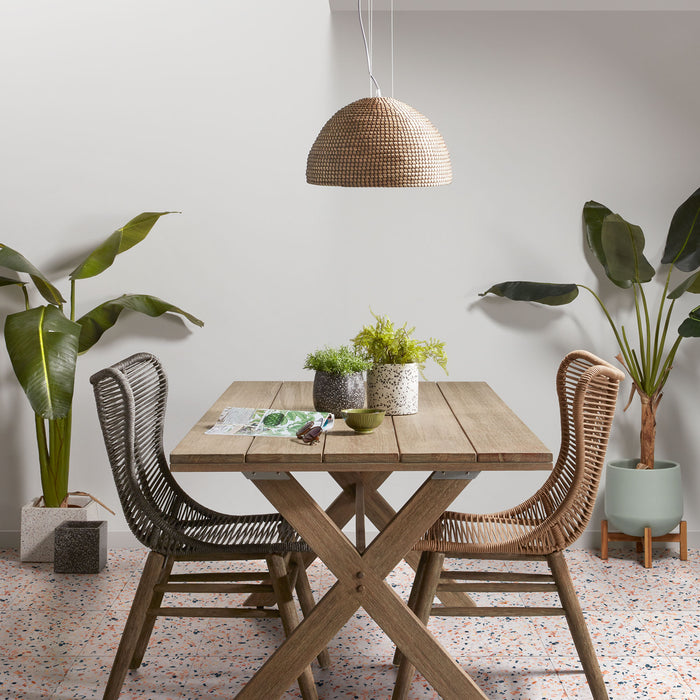 Kave Home - Bransc set van 2 vierkante zwart-witte terrazzo