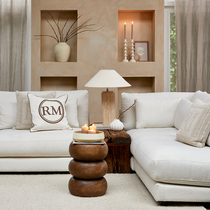 Riviera Maison Vaas Beige - Bergerac - Aardewerk (ØxH) 26x29