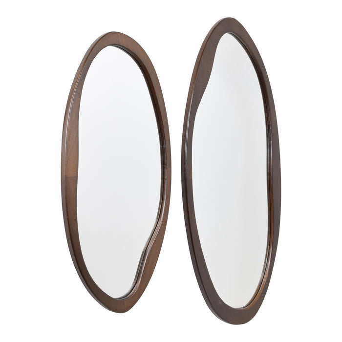 Fragix Yin Wandspiegel Large Organische vorm - Hout - 60x120