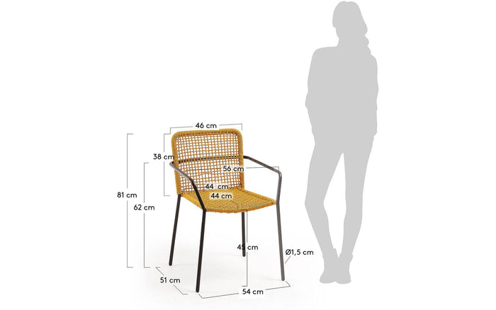 Eetkamerstoel Ellen, Stoel ellen mosterd