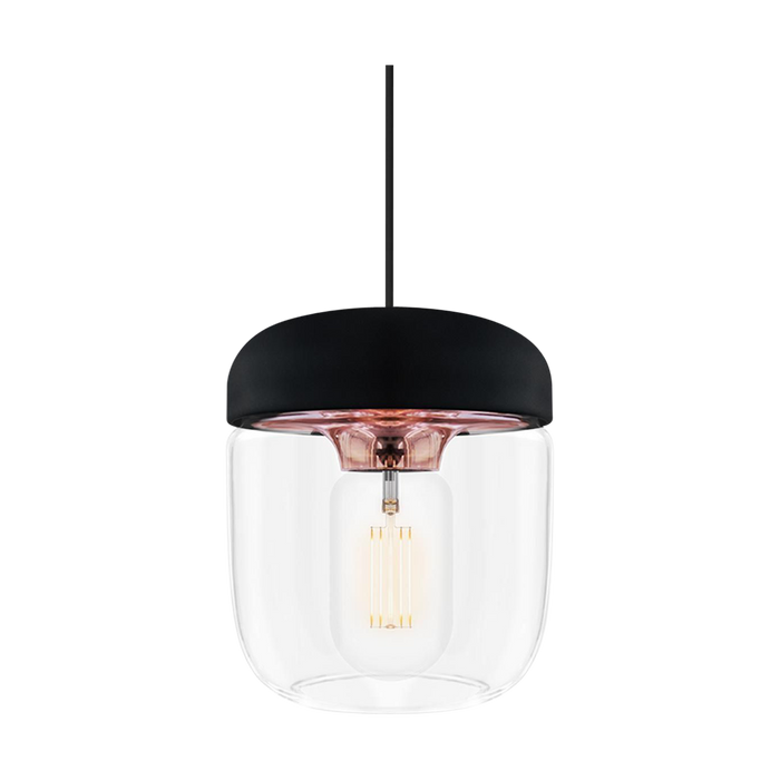 Umage Acorn hanglamp zwart met copper - met koordset zwart - Ø 14 cm