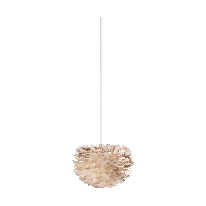 Umage Eos Micro hanglamp light brown - met koordset wit - Ø 22 cm