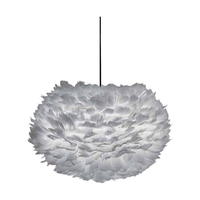 Umage Eos Medium hanglamp light grey - met koordset zwart - Ø 45 cm