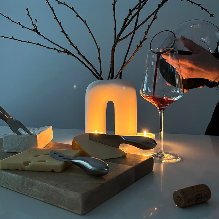 Krumble Decanteer karaf bol met smalle hals - Glas