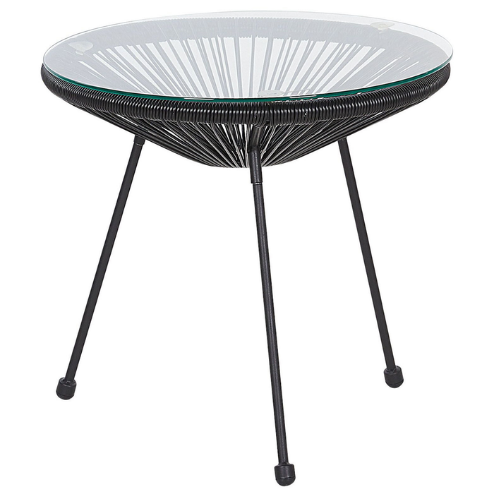 Beliani - ACAPULCO II - Bistroset voor 2 - Zwart - PE rotan