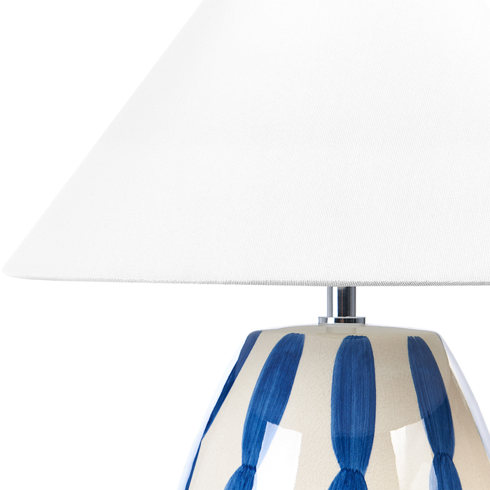 Beliani - LUCHETTI - Tafellamp - Lichtbeige|Blauw - Keramiek