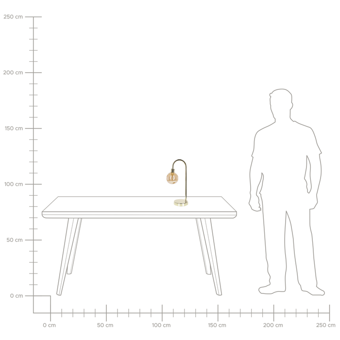 Beliani - RAMIS - Tafellamp - Goud - Staal