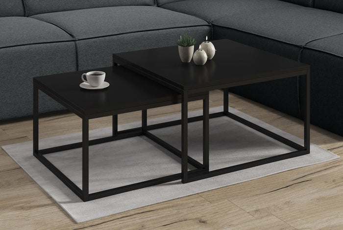 Meubella Salontafel Styler - Mat Zwart - 70 cm - set van 2