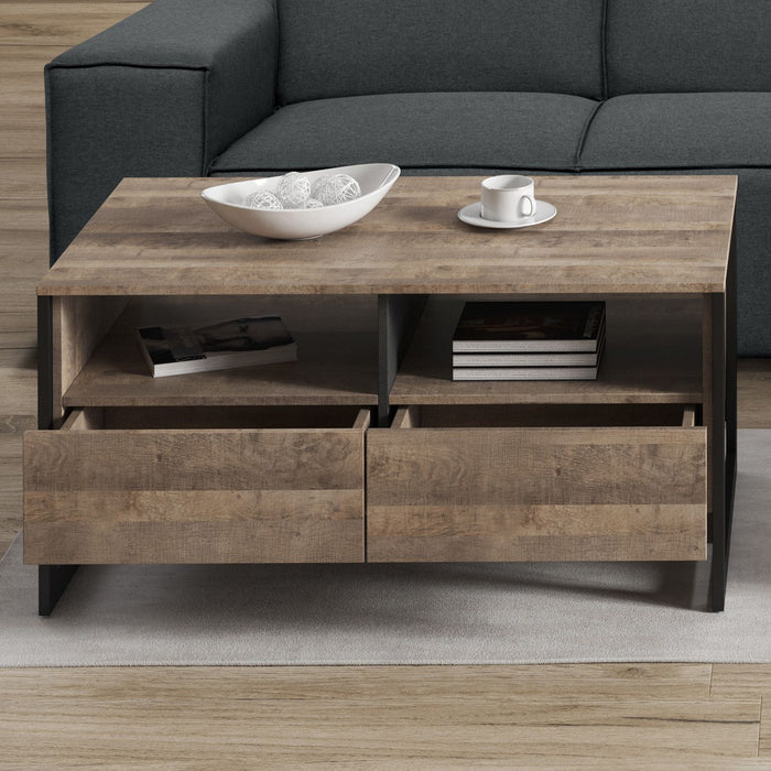 Meubella Salontafel Acasia - Grijs - Eiken - 108 cm