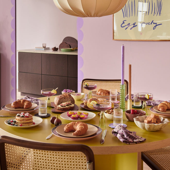 HKliving 70's Ceramics Dinerbord Ø 27,5 cm - Set van 2 - Bedrock