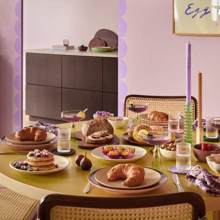 by fonQ Mixed Ceramics Ontbijtborden 4st. - Ø 22 cm - Zand