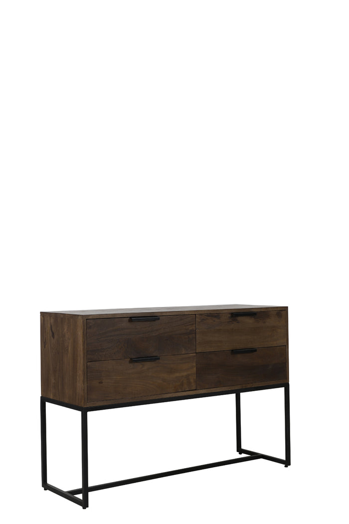 Light&living Side table 120x40x80 cm MEAVE hout mat donker bruin