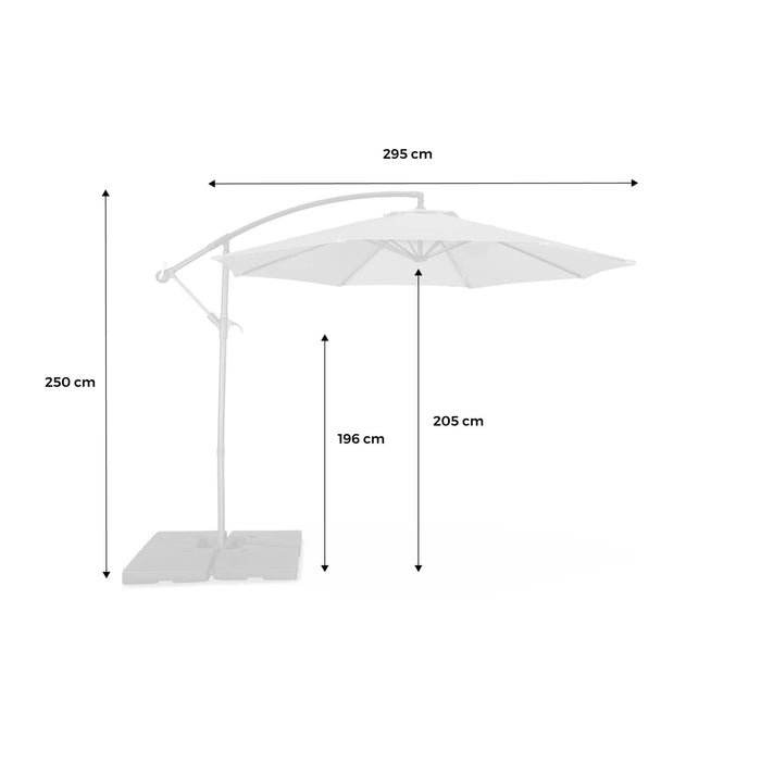 sweeek - Zweefparasol, rond, Ø300cm
