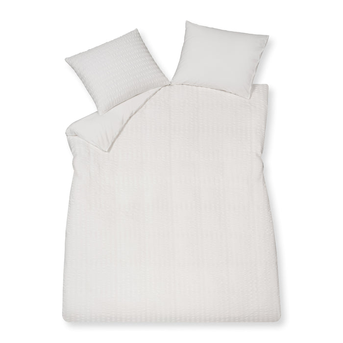 Vandyck Pure Dekbedovertrek Seersucker 140 x 200/220 cm - Wit