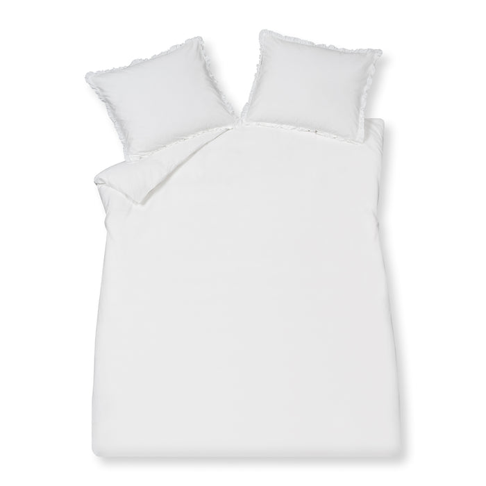 Vandyck Pure Ruffle Dekbedovertrek 140 x 200/220 cm - Wit