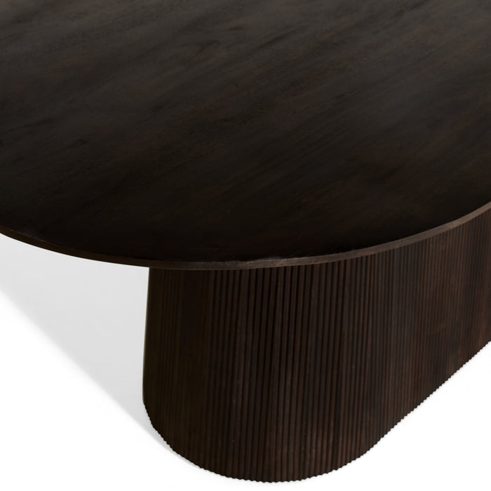by fonQ Grand Eettafel Donkerbruin Mangohout - 180 x 100 cm