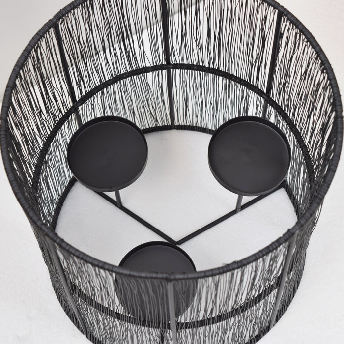 LOFT42 Wira kandelaar met 3 schotels - Metaal - Zwart - Ø28x32