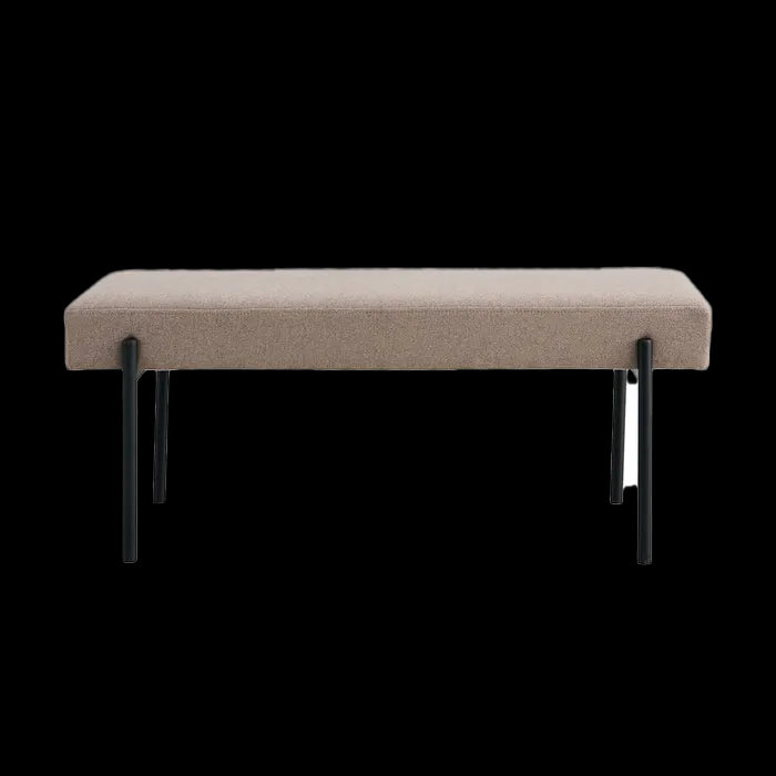 Artichok Marianna gestoffeerd bankje taupe - 100 x 42,5 cm