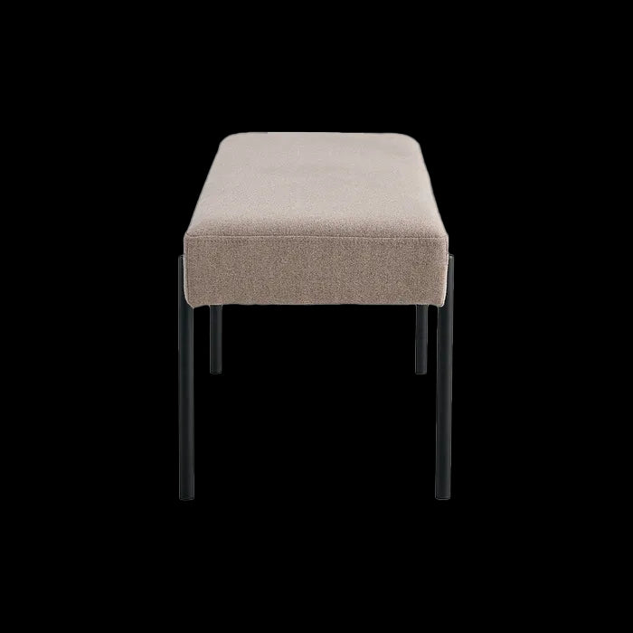 Artichok Marianna gestoffeerd bankje taupe - 100 x 42,5 cm