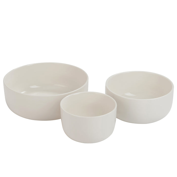 J-Line kom Rand - porselein - wit - small - 6 stuks