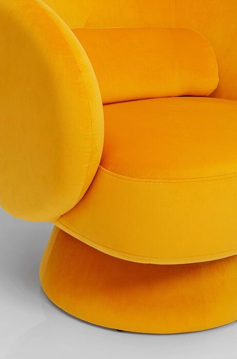 Kare Design Orion Draaibare Fauteuil - Fluweel Geel