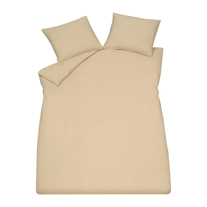 Vandyck Washed Cotton Dekbedovertrek 140 x 200/220 cm - Latte